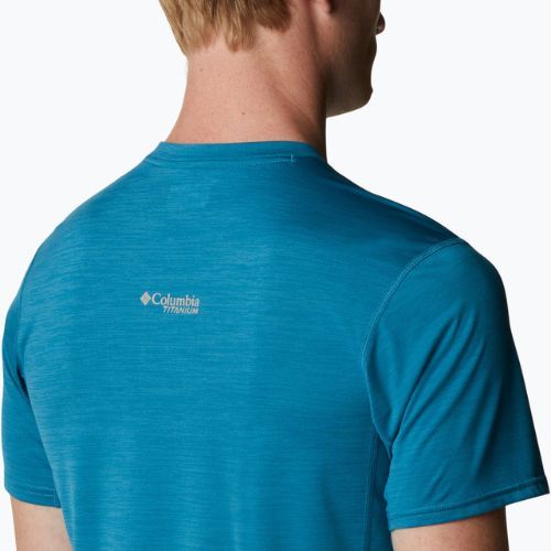 Columbia men's Titan Pass Graphic Tee trekking shirt blue 1991471