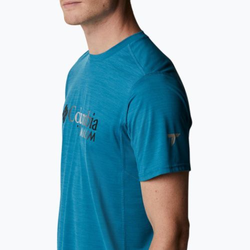 Columbia men's Titan Pass Graphic Tee trekking shirt blue 1991471