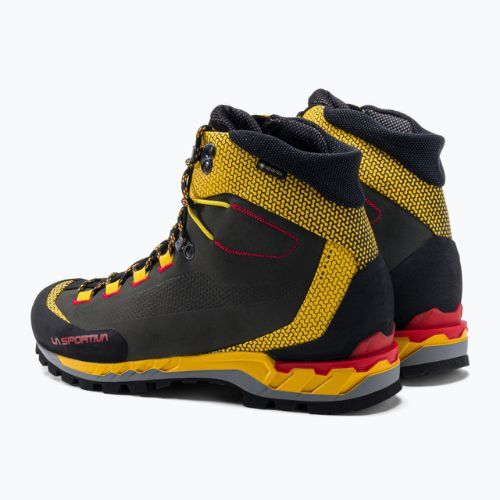 La Sportiva men's high alpine boots Trango Tech Leather GTX black/yellow 21S999100