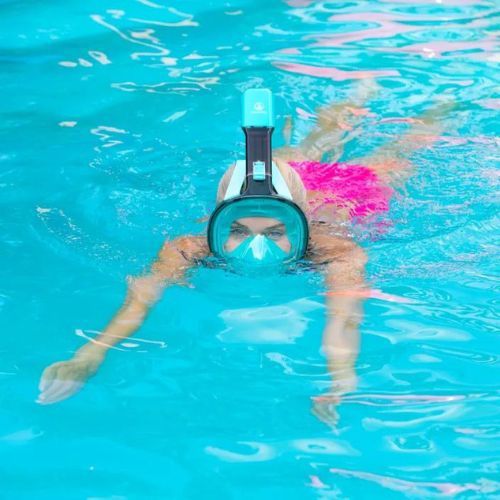 Full face mask for snorkelling AQUASTIC blue SMA-01SN