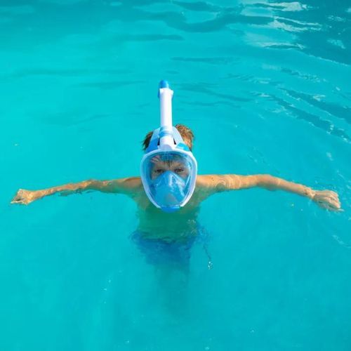Children's full face mask for snorkelling AQUASTIC blue SMK-01N