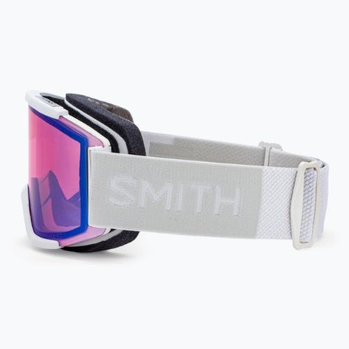 Smith Squad white vapor/chromapop photochromic rose flash ski goggles M00668