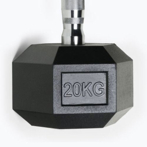 TREXO Hex HXD200 20 kg rubberised dumbbells