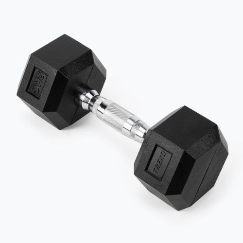 TREXO Hex HXD50 5 kg rubberised dumbbells