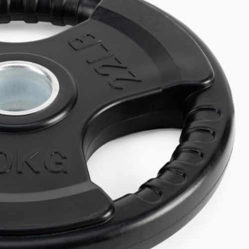 TREXO black rubberised cast iron weight RW10 10 kg