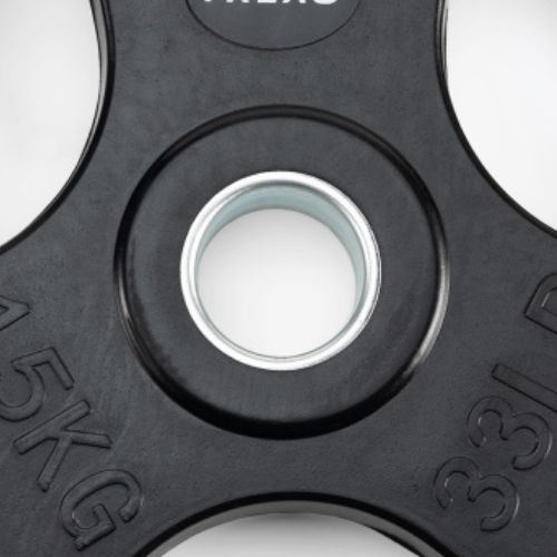 TREXO black rubberised cast iron weight RW15 15 kg