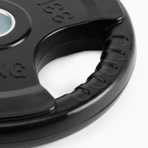 TREXO black rubberised cast iron weight RW15 15 kg
