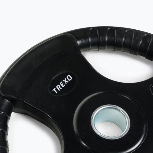 TREXO black rubberised cast iron weight RW20 20 kg