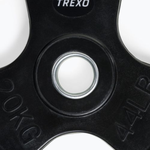 TREXO black rubberised cast iron weight RW20 20 kg