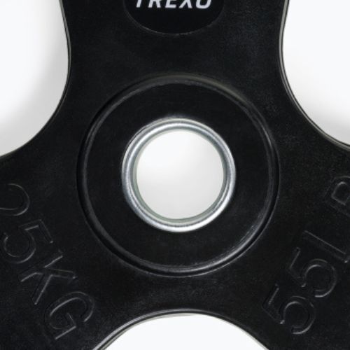 TREXO black rubberised cast iron weight RW25 25 kg