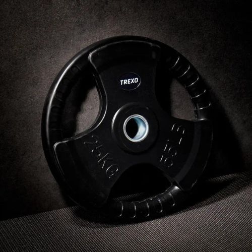 TREXO black rubberised cast iron weight RW25 25 kg