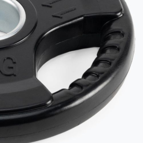 TREXO black rubberised cast iron weight RW5 5 kg