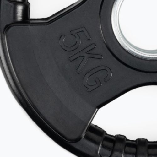 TREXO black rubberised cast iron weight RW5 5 kg