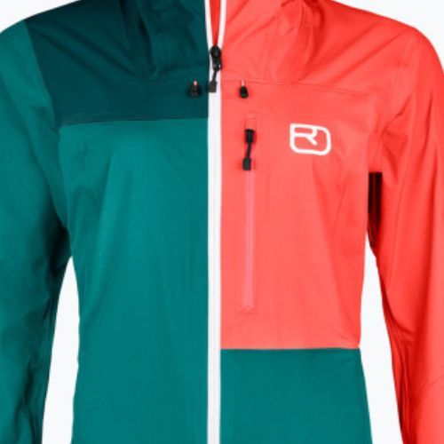 Women's ORTOVOX 3L Ortler rain jacket green 70616