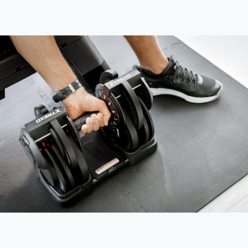 TREXO adjustable dumbbell TXO-B4W005 32 kg black