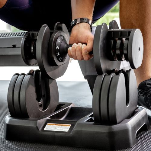 TREXO adjustable dumbbell TXO-B4W005 32 kg black