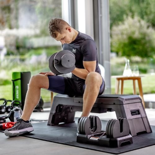 TREXO adjustable dumbbell TXO-B4W005 32 kg black