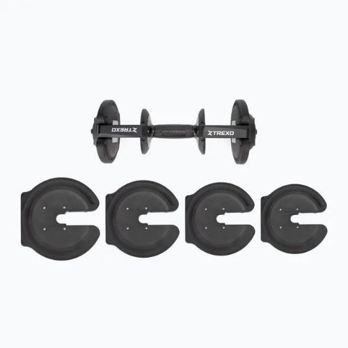 TREXO adjustable dumbbell TXO-B4W003 18 kg black