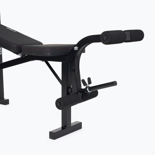 XTREXO BenchFit Lite training bench with stand and barbell black