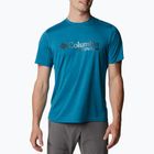Columbia men's Titan Pass Graphic Tee trekking shirt blue 1991471