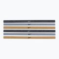 Nike Swoosh Sport Metalic headbands 6 pcs grey-gold N1002008-097 2