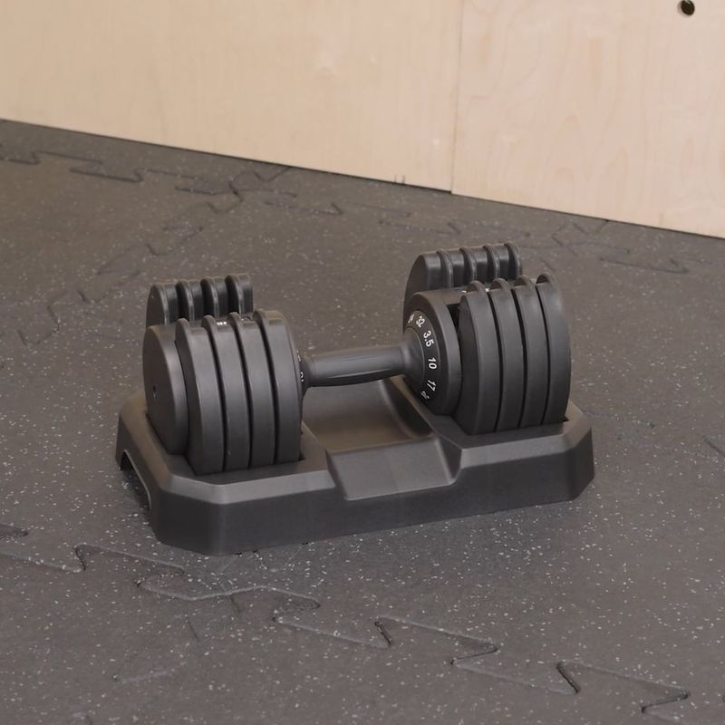 TREXO adjustable dumbbell TXO-B4W005 32 kg black 12