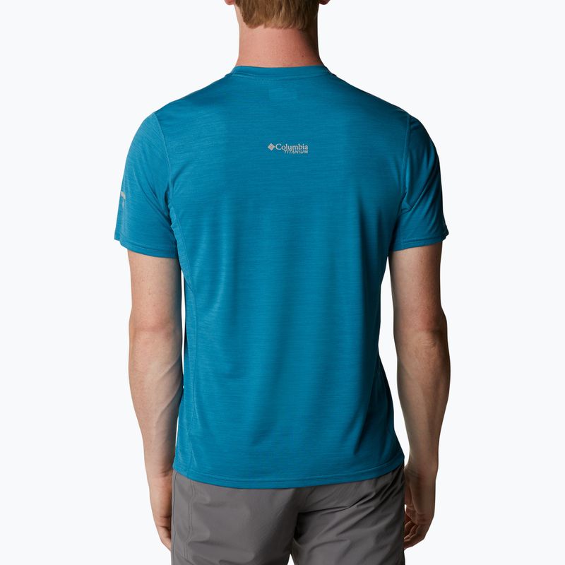Columbia men's Titan Pass Graphic Tee trekking shirt blue 1991471 2