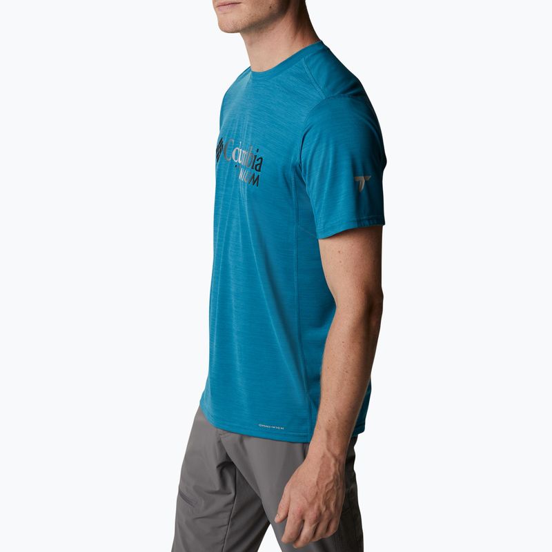 Columbia men's Titan Pass Graphic Tee trekking shirt blue 1991471 3