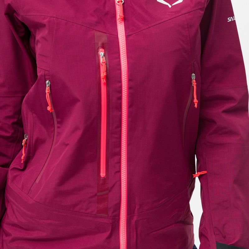 Salewa women's rain jacket Sella Responsive maroon 00-0000027879 5