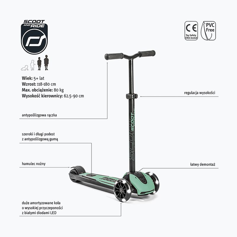 Scoot & Ride Highwaykick 5 LED balance tricycle green 96438 2