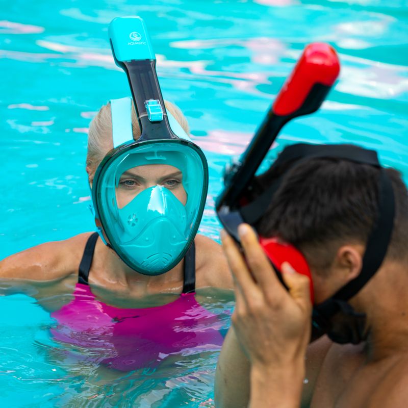 Full face mask for snorkelling AQUASTIC blue SMA-01SN 4