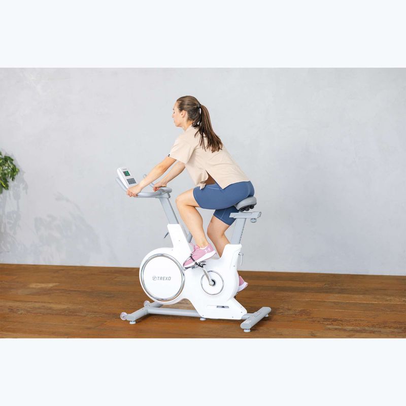 XTREXO stationary bike white EB-500S 8
