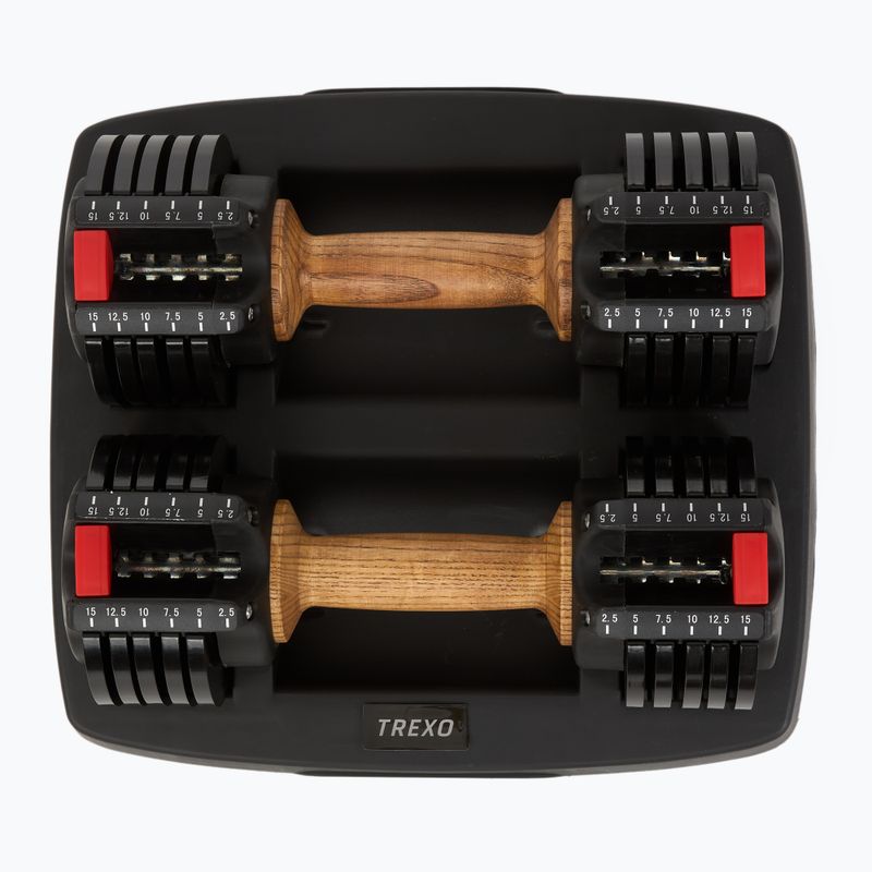 XTREXO ADS15 adjustable dumbbell/ barbell black 3