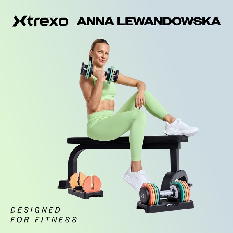 XTREXO adjustable dumbbell TXO-B4W003 18 kg black 2
