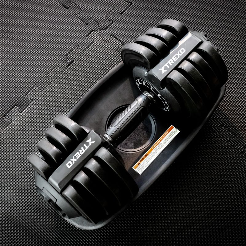 XTREXO adjustable dumbbell TXO-B4W003 18 kg black 12