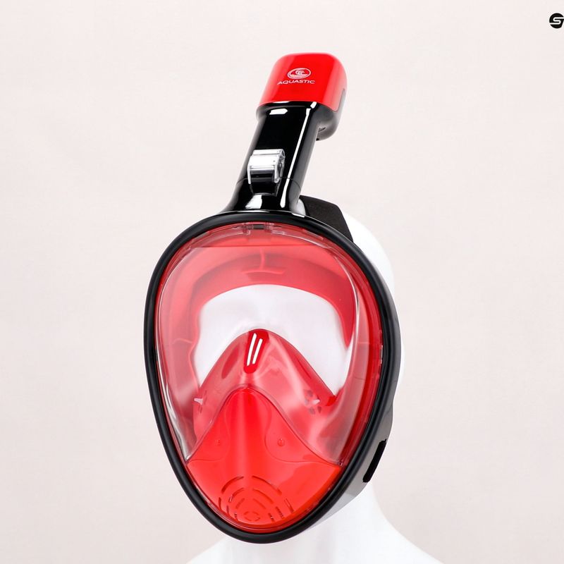Full face mask for snorkelling AQUASTIC red SMA-01SC 15