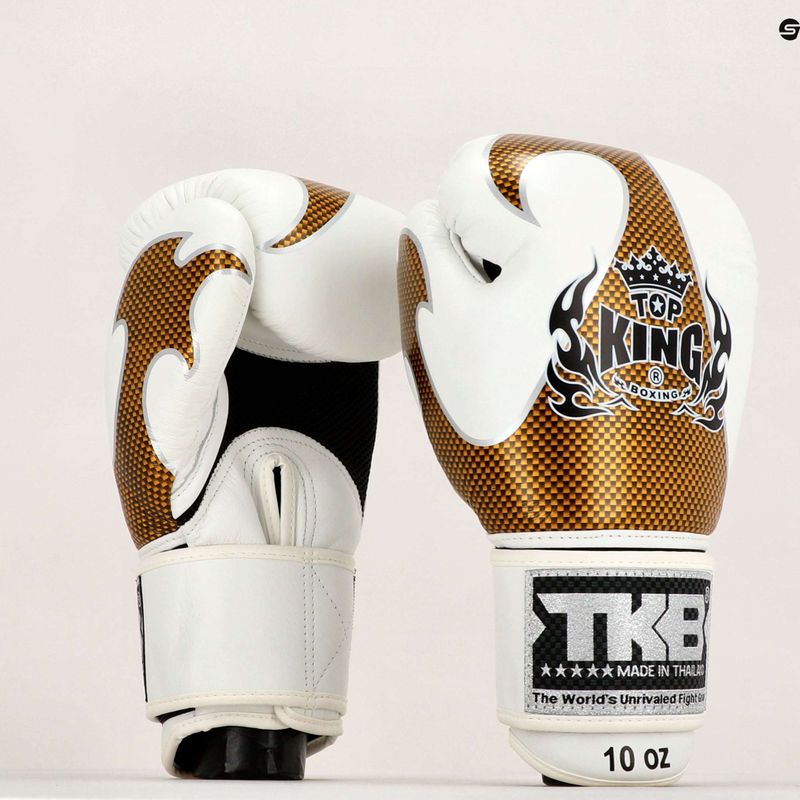 Top King Muay Thai Empower white boxing gloves TKBGEM-01A-WH 7