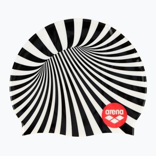 Arena Print 2 swimming cap white and black 1E368