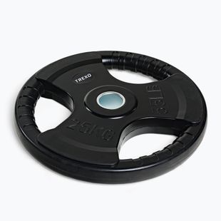 XTREXO black rubberised cast iron weight RW25 25 kg