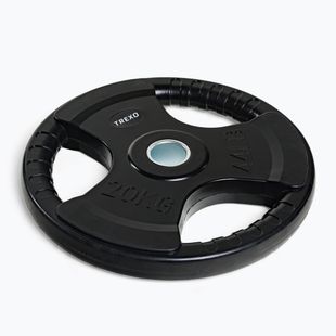 XTREXO black rubberised cast iron weight RW20 20 kg
