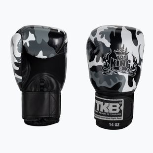 Top King Muay Thai Empower grey boxing gloves TKBGEM-03A-GY